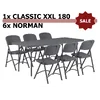 4. Komplet: stol Classic XXL180 ZOWN + 6&times; stolica Norman ZOWN
