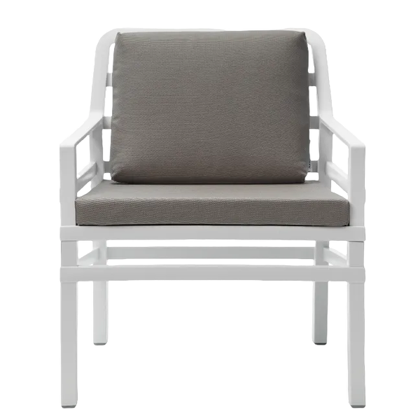 Stol Aria Poltrona - BIANCO sivo Sunbrella